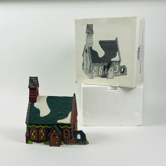 Department 56 Dickens Village Series 1995 Dudden Cross Church Christmas Decor - Picture 5 of 5